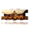 caja con fotos de roma por la noche - version: 13 pannelli 233x107cm