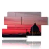 painting with photos rome red in the evening - version: 7 pannelli 157x90cm