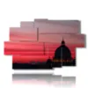 painting with photos rome red in the evening - version: 9 pannelli 171x108cm