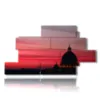 painting with photos rome red in the evening - version: 12 pannelli 220x119cm