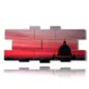painting with photos rome red in the evening - version: 13 pannelli 233x107cm