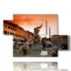 painting with artistic photos in rome - version: 5 pannelli 128x85cm