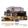 painting with images of sunsets in rome - version: 9 pannelli 173x103cm