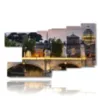 painting with images of sunsets in rome - version: 9 pannelli 184x108cm