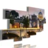 Painting with images of sunsets in Rome