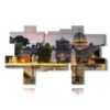 painting with images of sunsets in rome - version: 17 pannelli 247x146cm