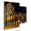 Painting with a photo of Rome at night