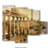 quadri con foto di roma antica - version: 5 pannelli 104x90cm