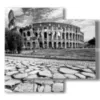 quadro colosseo bianco e nero - version: 4 pannelli 91x85cm