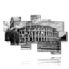 painting colosseum black and white - version: 10 pannelli 186x115cm