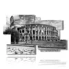 painting colosseum black and white - version: 12 pannelli 190x119cm