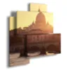 Painting with a photo of Rome today