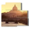 tableau avec photos rome aujourd hui - version: 5 pannelli 102x93cm