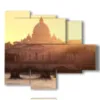 painting with photos rome today - version: 5 pannelli 104x90cm