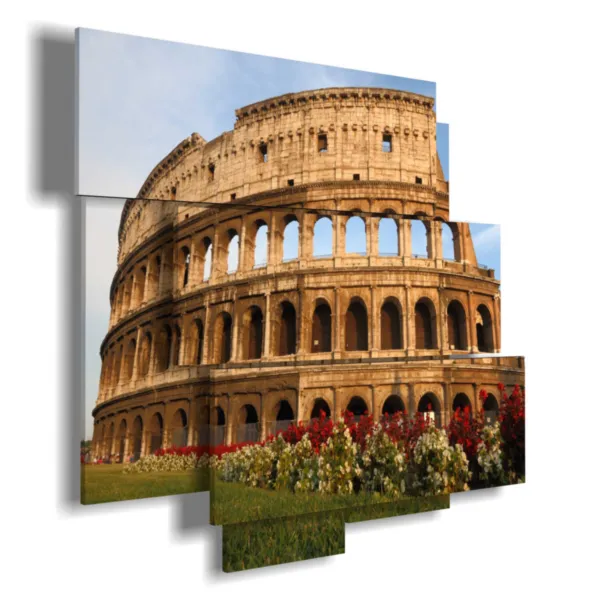 Painting with a photo of Rome in spring