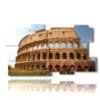 painting with photos of rome in spring - version: 11 pannelli 184x104cm