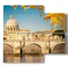 bild mit herbstbildern in rom - version: 4 pannelli 91x85cm