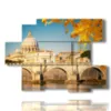 caja con imagenes de otono en roma - version: 6 pannelli 129x94cm