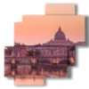 bild mit bild von rom bei nacht - version: 4 pannelli 77x78cm