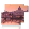 cuadro con imagen roma de noche - version: 6 pannelli 122x96cm
