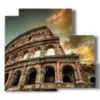 painting with image rome colosseum - version: 5 pannelli 102x93cm