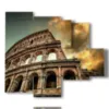 marco con imagen coliseo de roma - version: 5 pannelli 104x90cm