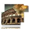 tableau avec image rome colisee - version: 6 pannelli 122x96cm
