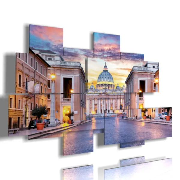painting with an image of Rome