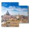 painting with photo print in rome - version: 4 pannelli 91x85cm