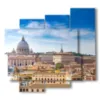 painting with photo print in rome - version: 5 pannelli 106x98cm