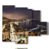abstract painting city of naples - version: 5 pannelli 104x90cm
