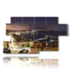 abstract painting city of naples - version: 7 pannelli 157x90cm