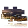 cuadro abstracto ciudad de napoles - version: 8 pannelli 171x100cm