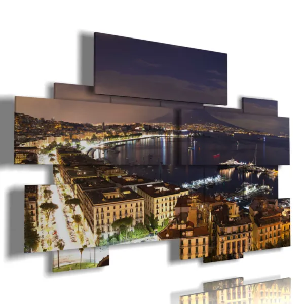 Abstract painting of the city of Naples