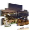 Abstract painting of the city of Naples