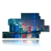 painting with photos of shanghai - version: 12 pannelli 220x119cm