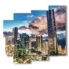 quadro con foto shanghai cina - version: 5 pannelli 106x98cm