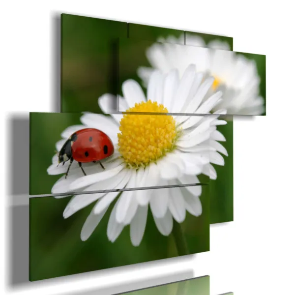 Gemälde mit weißen Gänseblümchen