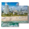 cuadro con foto de miami beach florida - version: 4 pannelli 91x85cm