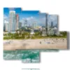 cuadro con foto de miami beach florida - version: 5 pannelli 104x90cm