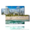 bild mit fotos von miami beach florida - version: 5 pannelli 128x85cm