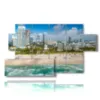 tableau avec photos de miami beach floride - version: 7 pannelli 157x90cm