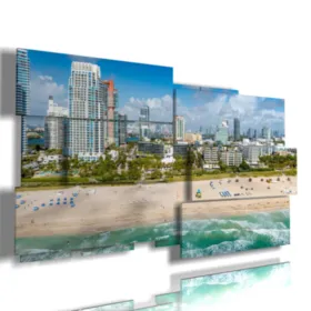Paintings with photos of Miami Beach, Florida