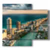 tableau avec photos miami floride - version: 4 pannelli 91x85cm