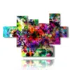 tableaux colores modernes delire de couleurs - version: 7 pannelli 173x117cm