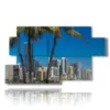 tableau avec photos de miami - version: 7 pannelli 157x90cm