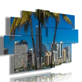 Paintings with photos of Miami