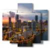 bild mit foto miami bei nacht - version: 5 pannelli 89x85cm