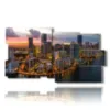 painting with photos miami at night - version: 10 pannelli 183x100cm
