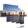 panoramic Miami cityscape paintings